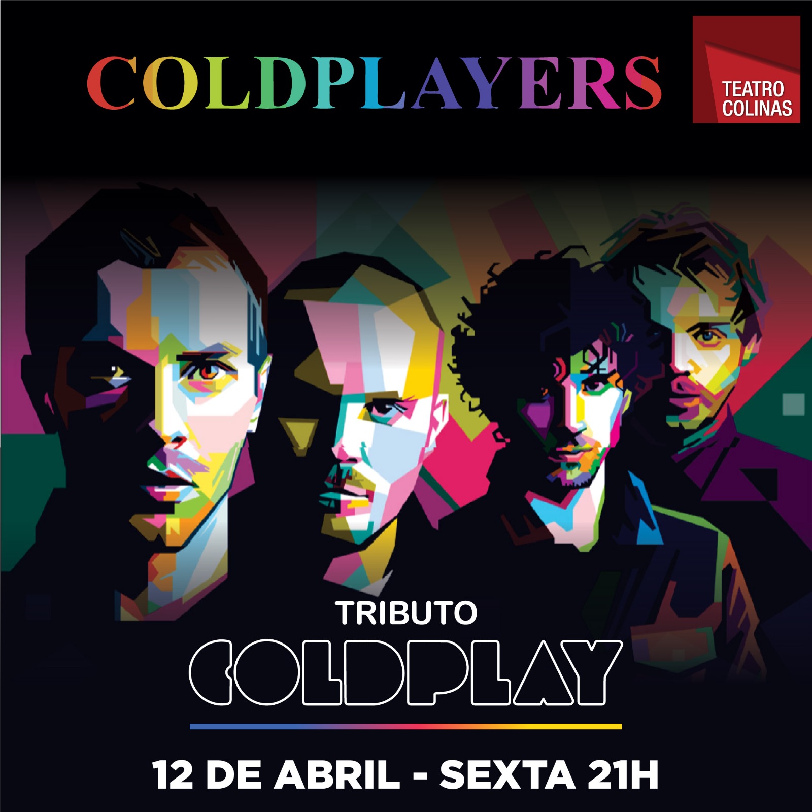 Teatro Colinas, em São José, será palco de um tributo ao Coldplay neste final de semana