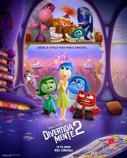 DISNEY E PIXAR DIVULGAM NOVO PÔSTER DE “DIVERTIDA MENTE 2”, QUE ESTREIA EM 20 DE JUNHO NOS CINEMAS