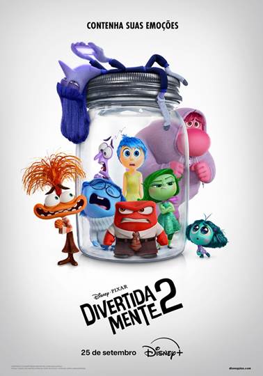 DIVERTIDA MENTE 2, DA DISNEY E PIXAR, ESTREIA EM 25 DE SETEMBRO NO DISNEY+