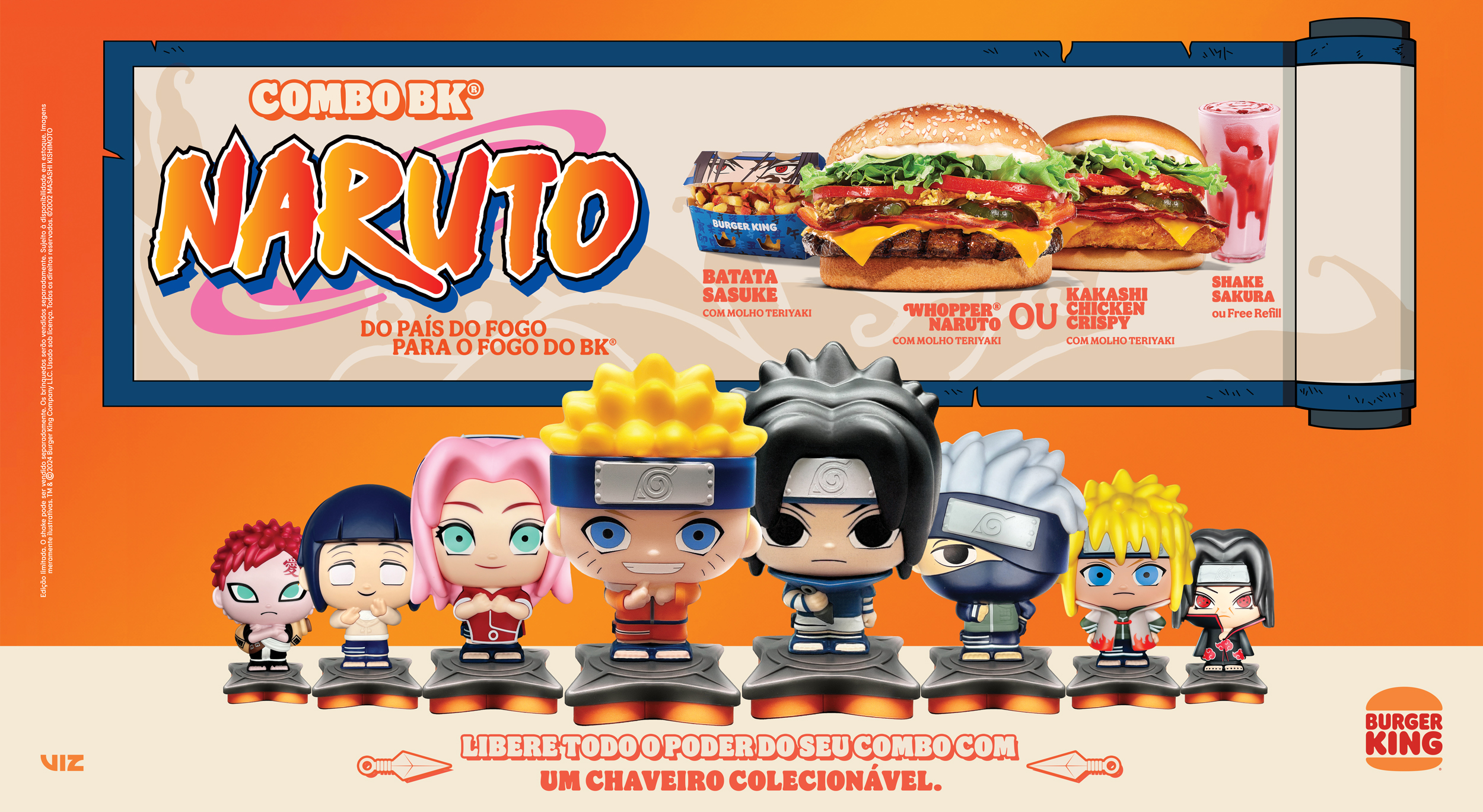 ​Do País do Fogo para o fogo do BK®! Burger King® lança novo combo em parceria com Naruto