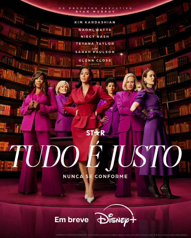 O DISNEY+ APRESENTA O PÔSTER E O TEASER DO PRÓXIMO DRAMA JURÍDICO DE RYAN MURPHY: TUDO É JUSTO