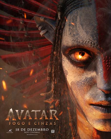 AVATAR: FOGO & CINZAS GANHA PRIMEIRO PÔSTER OFICIAL E DATA DE ESTREIA
