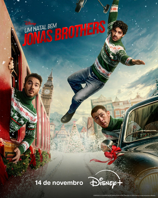 O NOVO FILME UM NATAL BEM JONAS BROTHERS ESTREIA EM 14 DE NOVEMBRO NO DISNEY+