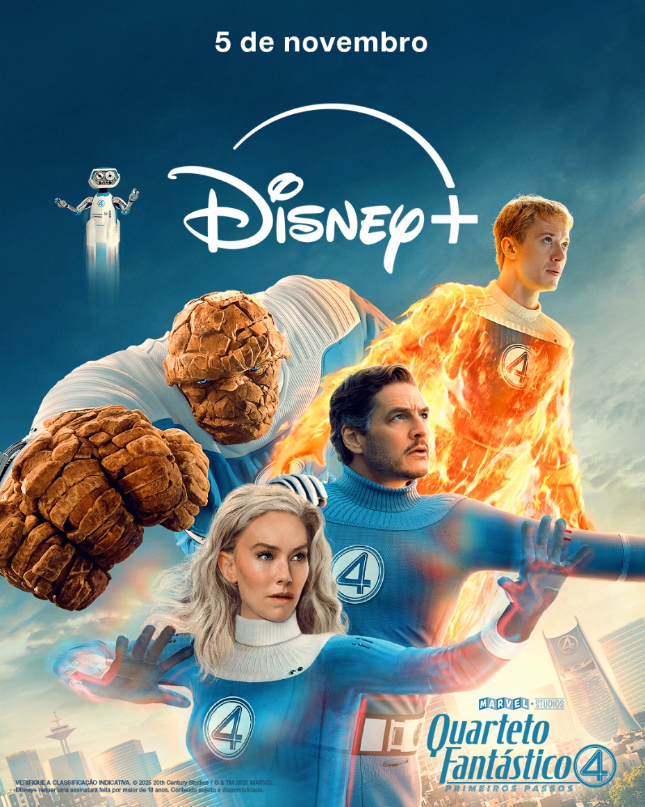 FAMÍLIA E DIVERSÃO CHEGAM EM 5 DE NOVEMBRO AO DISNEY+ COM A ESTREIA DE QUARTETO FANTÁSTICO: PRIMEIROS PASSOS DA MARVEL STUDIOS