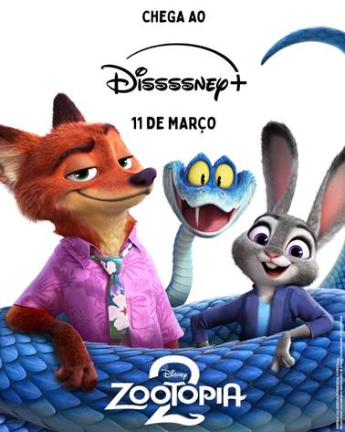ZOOTOPIA 2, O FENÔMENO QUE BATEU RECORDES E GANHOU O BAFTA DE MELHOR ANIMAÇÃO, ESTREARÁ EM 11 DE MARÇO, EXCLUSIVAMENTE NO DISNEY+
