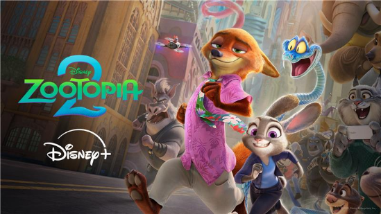 ZOOTOPIA 2 CHEGA AO 1º LUGAR NO DISNEY+ COM 32 MILHÕES DE REPRODUÇÕES NO MUNDO INTEIRO EM SUA PRIMEIRA SEMANA