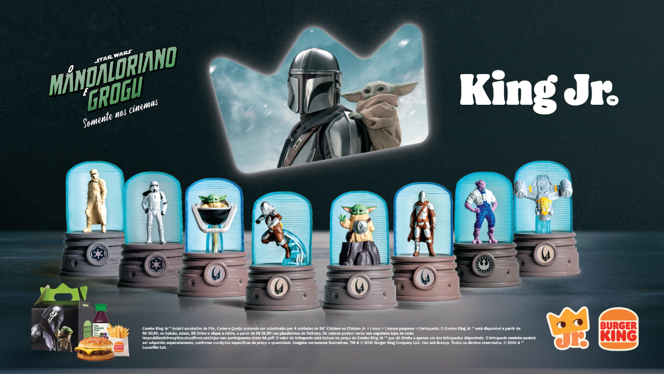 Burger King® apresenta nova coleção de brinquedos e combo temático inspirados em STAR WARS: O MANDALORIANO E GROGU