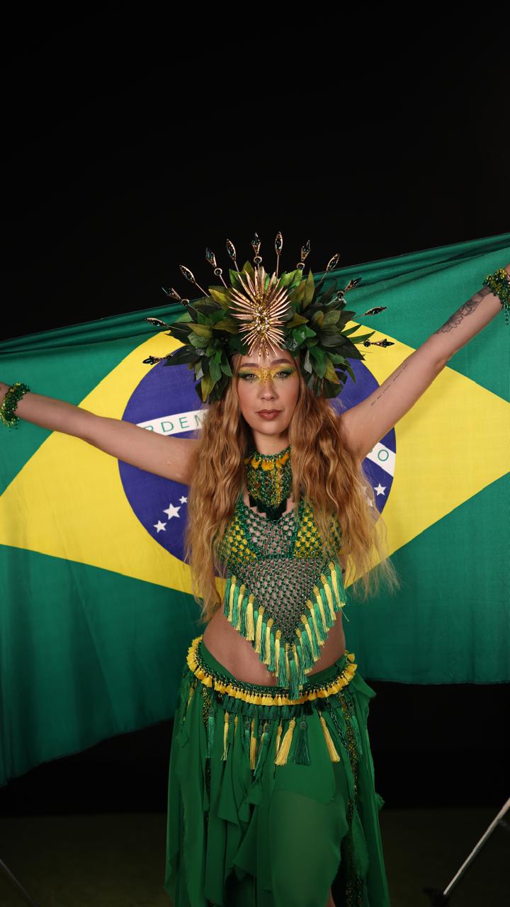 ​Camila Pudim viraliza com challenge inspirada em países da Copa do Mundo