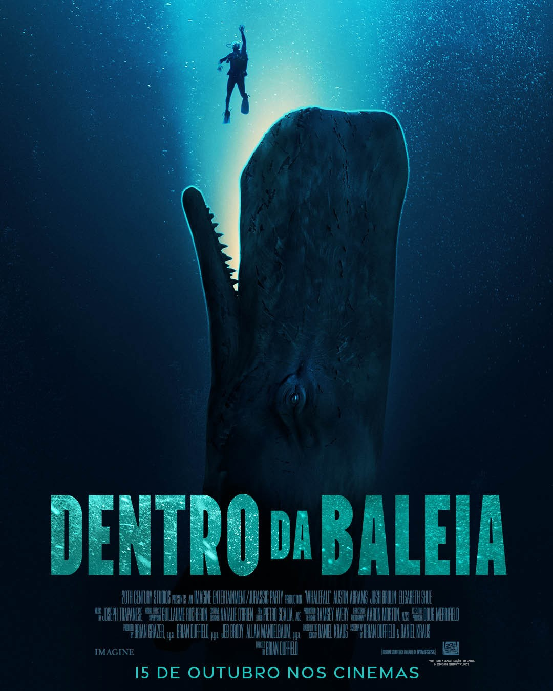 JÁ ESTÃO DISPONÍVEIS UM NOVO TRAILER E PÔSTER DE DENTRO DA BALEIA