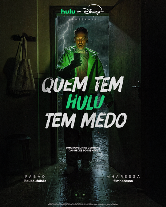 DISNEY+ LEVA O HULUWEEN ÀS REDES SOCIAIS COM QUEM TEM HULU TEM MEDO, ESPECIAL DE TERROR COM FABÃO E MHARESSA